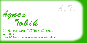 agnes tobik business card